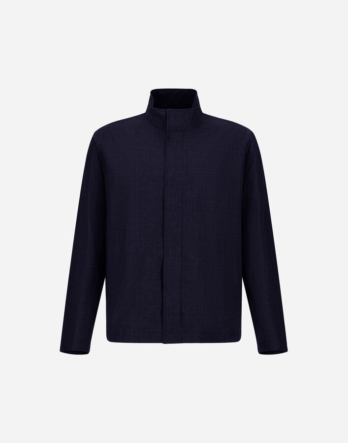 Herno JACKET IN 2 LAYERS LINEN Navy Blue GI000631U171489200