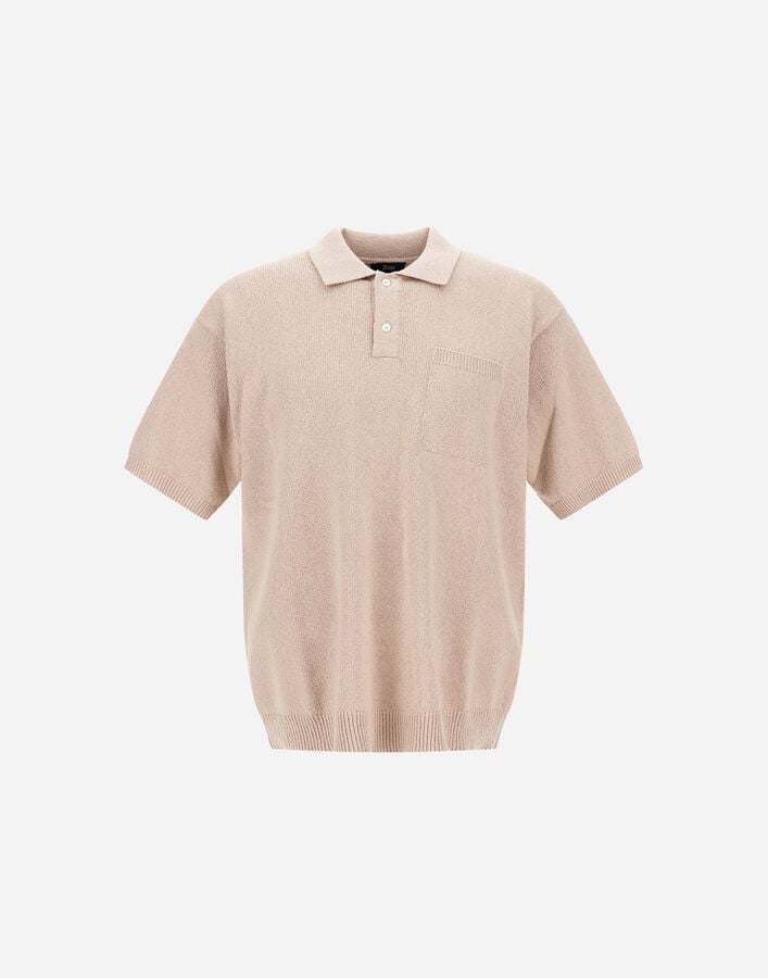Herno POLO SHIRT IN BOUCL&Eacute; COTTON CASHMERE Grey Pearl MPL00012U721419403