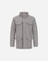 Herno RESORT FIELD JACKET IN MELANGE SUEDE EFFECT Light Grey FI00020UR12729S9406