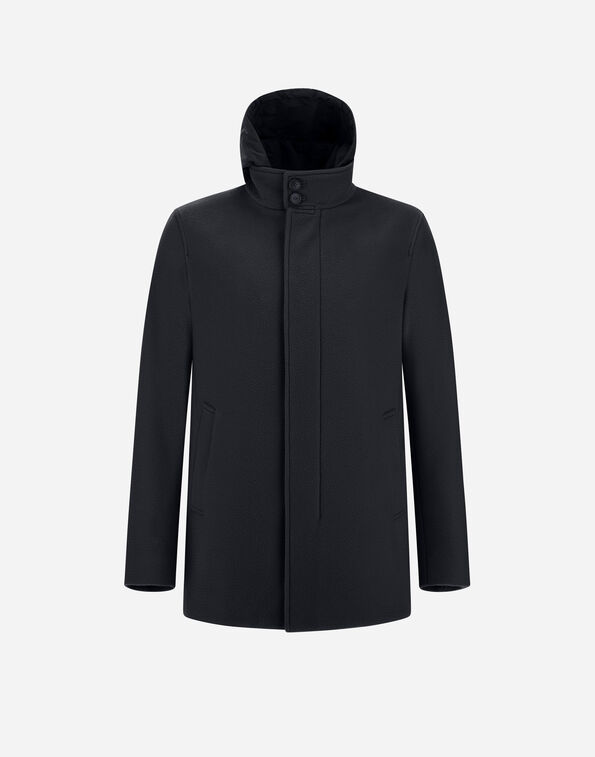 Herno TRENCH COAT IN NEW CASHMERE AND CHANGING NYLON Navy Blue IM0002UNW381039200