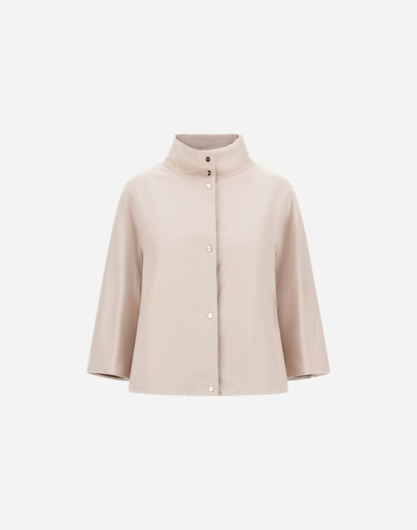 Herno REVERSIBLE CAPE IN CASHMERE, SILK AND CHANGING NYLON Chantilly GA0002DNW380871985