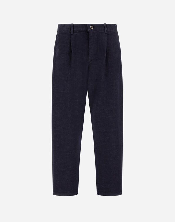 Herno TROUSERS IN STRETCH DENIM Navy Blue PT000206U133159200