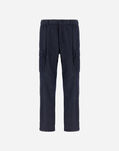 Herno DENIM-EFFECT COTTON TROUSERS Navy Blue PT000143U132679200