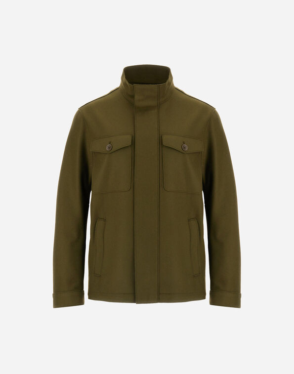 Herno PURE WOOL CLOTH FIELD JACKET Military GI000531U334557740