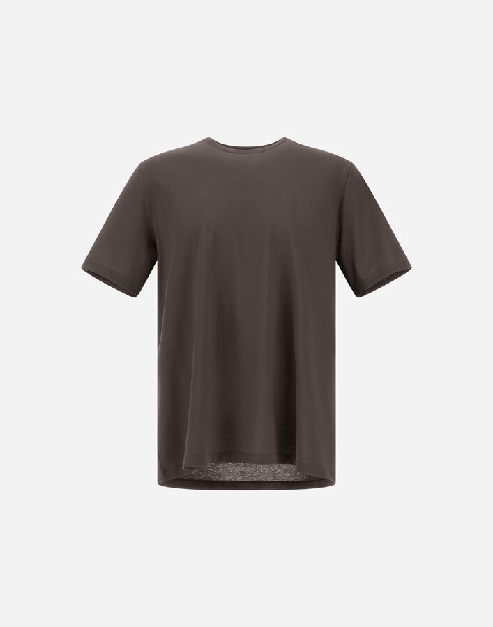 Herno JERSEY CREPE T-SHIRT Brown JG000166U520058800