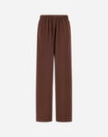 Herno RESORT TROUSERS IN PLEATED JERSEY Dark Chocolate PT00048DR521098810