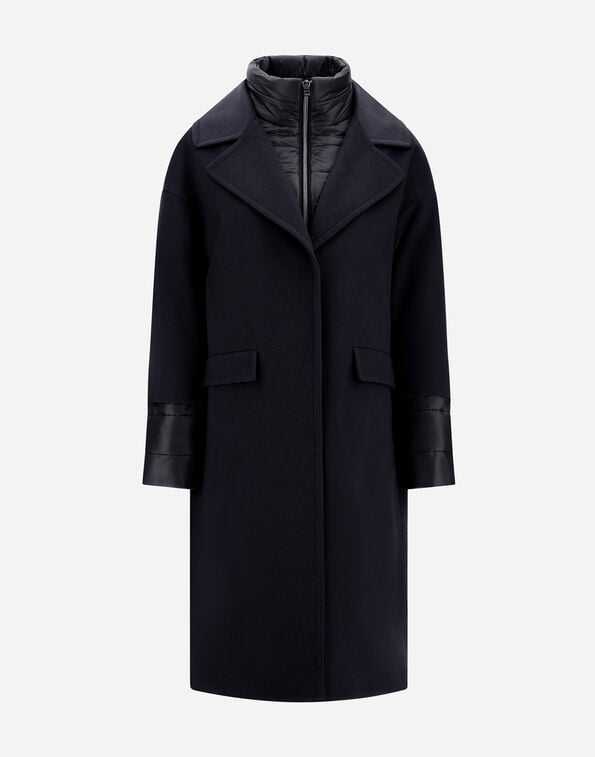Herno COAT IN PURE CASHMERE AND NYLON ULTRALIGHT Dark Blue GC000528D381269290