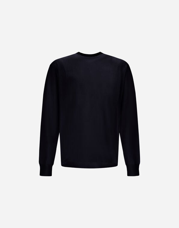 Herno SWEATER IN WOOL SILK Dark Blue MG000201U700259280