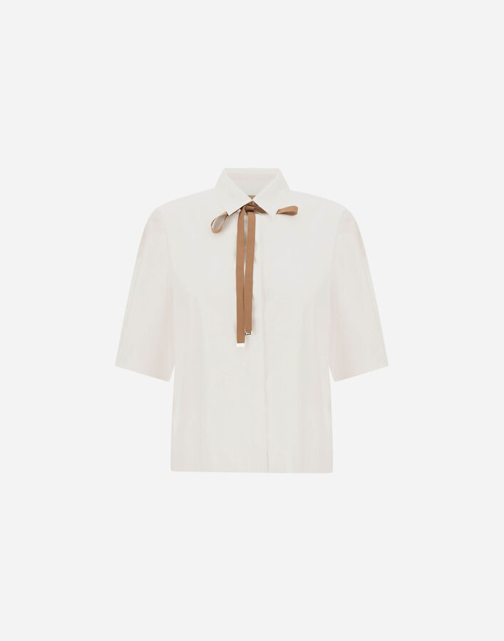 Herno SHIRT IN COTTON POPELINE White/Beige CM000052D133231021