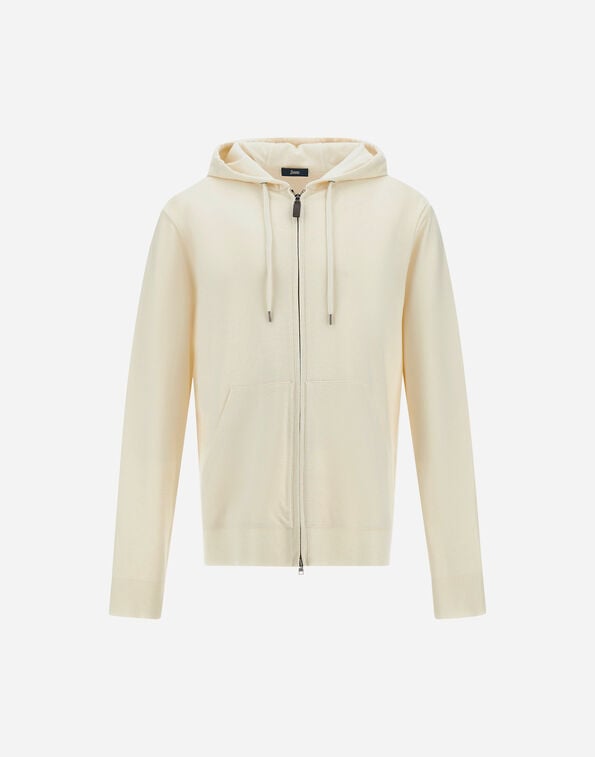 Herno SWEATSHIRT IN WARM JERSEY KNIT EFFECT White JC000075U540071000