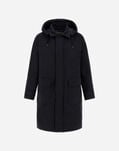 Herno LONG PARKA IN WAXED TECH COTTON Navy Blue PI001288U13800Z9200