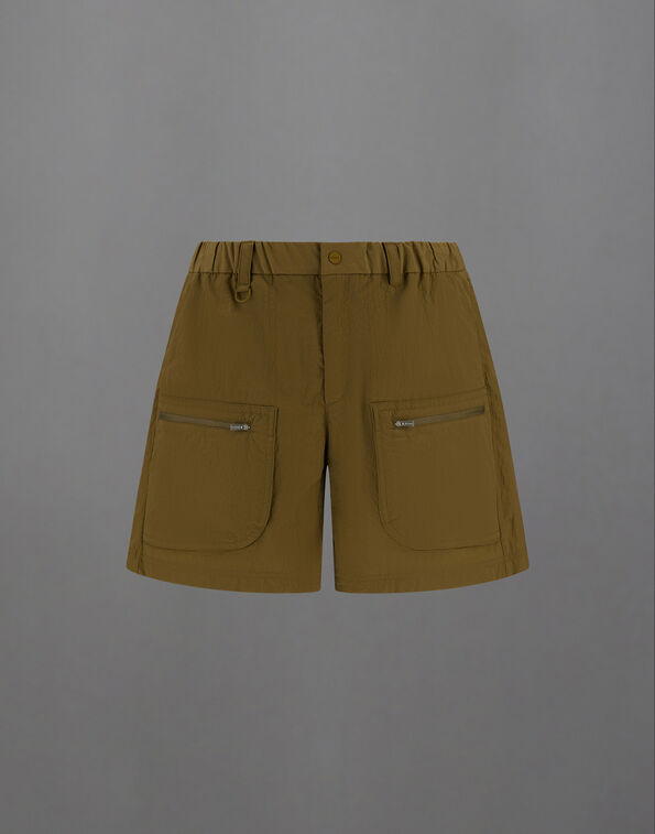 Herno LAMINAR SHORTS IN TECH-CRINKLE Olive Green PT00071UL128277305