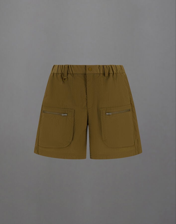 Herno LAMINAR SHORTS IN TECH-CRINKLE Olive Green PT00071UL128277305