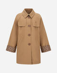 Herno TRENCH COAT IN DEAN AND MONOGRAM Camel IM000005G132382157