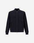 Herno BOMBER JACKET IN EASY WOOL Dark Blue GI000560U33432R9290