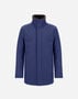 Herno CARCOAT IN WOOLEN MELANGE TWILL AND LIGHT FAUX FUR Navy Blue IM000370U127309250