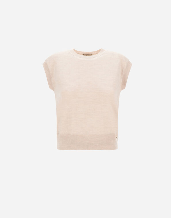 Herno VEST IN BASIC MERINO WOOL Chantilly/Light Blue MG000192D701651990