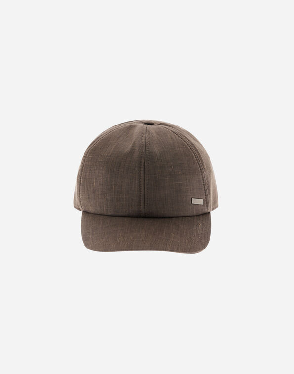 Herno BASEBALL CAP IN 2 LAYERS LINEN Dove Grey BER00050U171482700