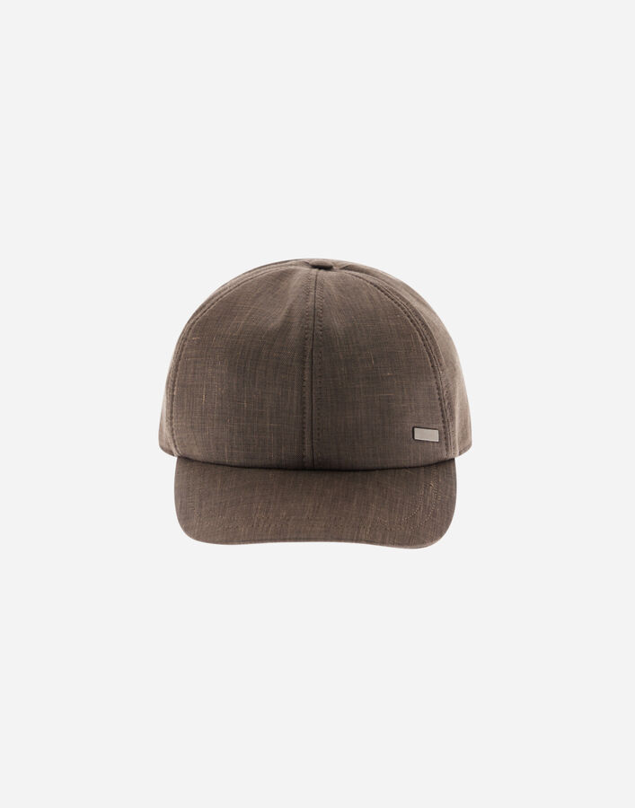 Herno BASEBALL CAP IN 2 LAYERS LINEN Dove Grey BER00050U171482700
