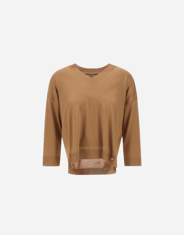 Herno SWEATER IN GLAM KNIT EFFECT Camel JV000015D520562150