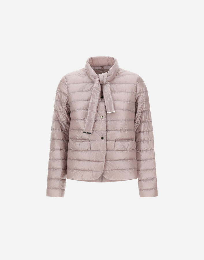 Herno BLAZER WITH SCARF IN NYLON ULTRALIGHT Powder Pink PI002201D12017Z4035