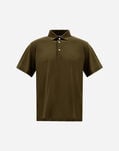 Herno JERSEY CREPE POLO SHIRT Military Green JPL00115U520057745
