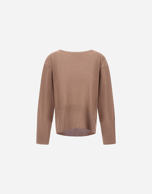 Herno LONG-SLEEVED SWEATER IN BRIGHT SEQUINS VISCOSE Dove Grey MG000229D760892700