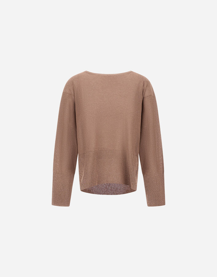 Herno LONG-SLEEVED SWEATER IN BRIGHT SEQUINS VISCOSE Dove Grey MG000229D760892700