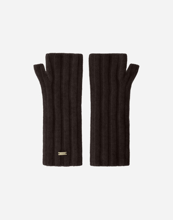 Herno GLOVES IN PURE CASHMERE Dark Chocolate MANIC006D710408800