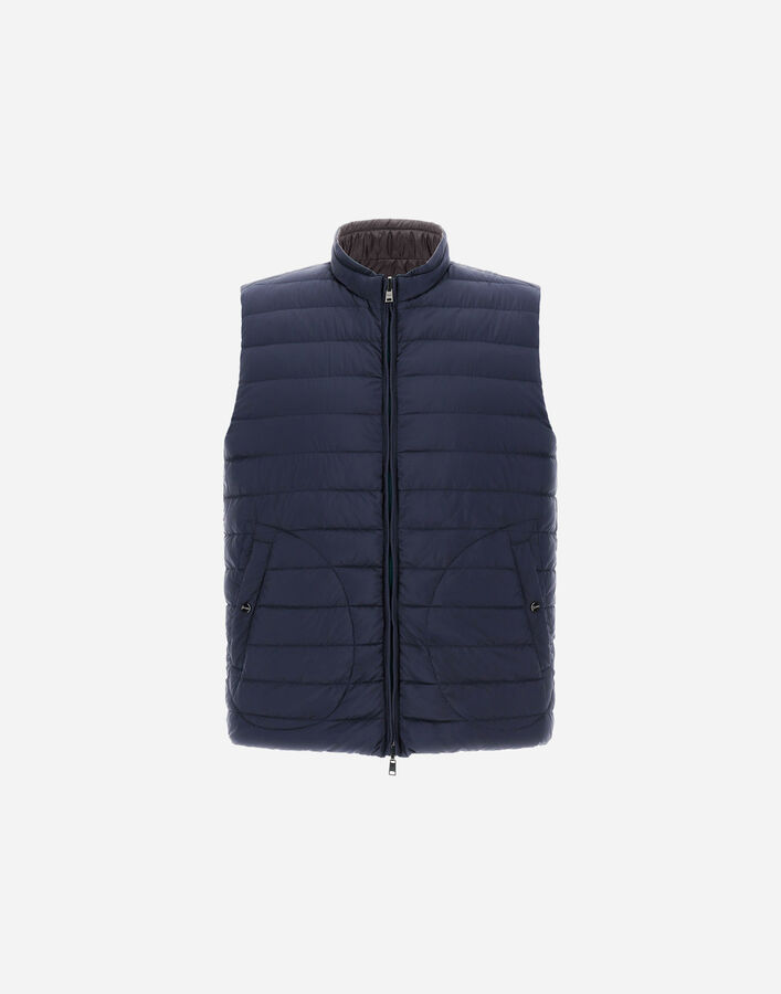Herno VEST IN NYLON ULTRALIGHT AND ECOAGE Blue/Grey PI001320U12020Z9294