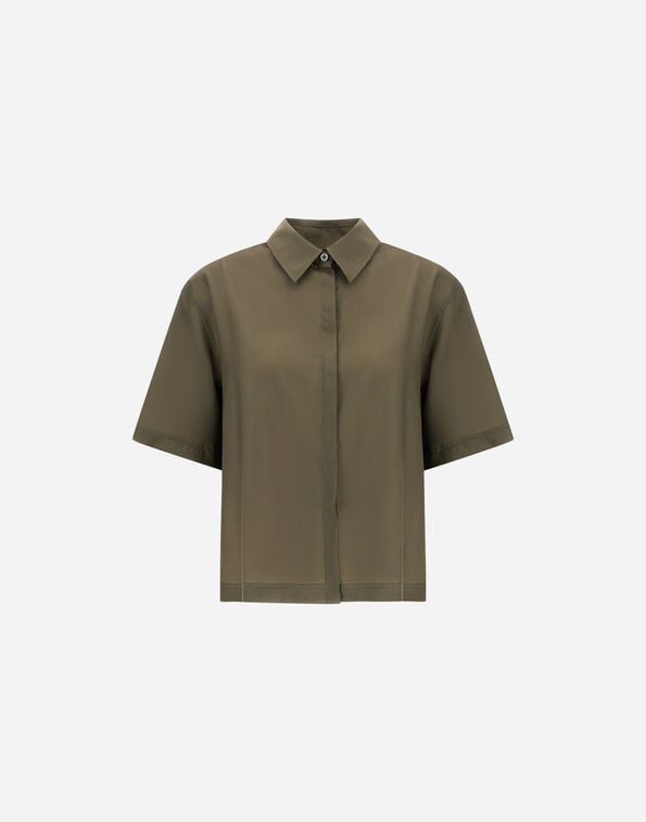 Herno SHORT-SLEEVED SHIRT IN TROPICAL WOOL Light Military CM000055D334877730