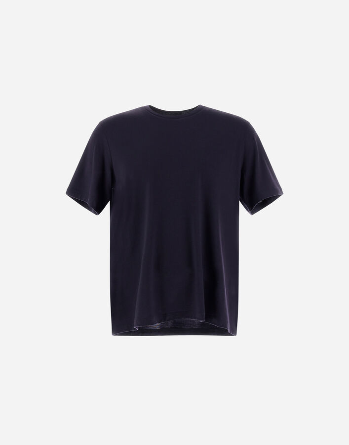 Herno RESORT T-SHIRT IN SOFT WOOL JERSEY Navy Blue JG00036UR520689200