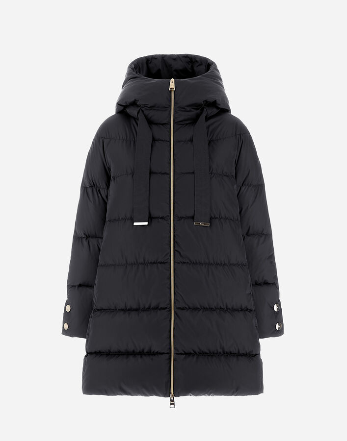 Herno A-SHAPE JACKET IN SATIN Black PI1304D12170Z9300