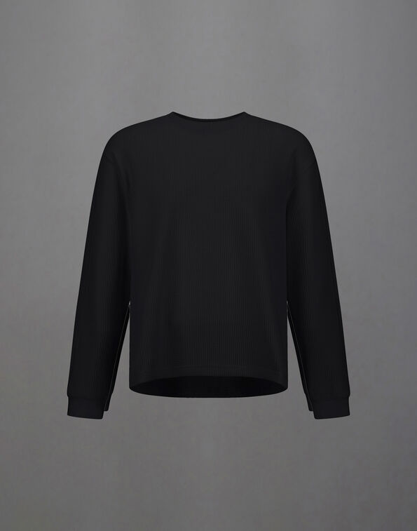 Herno LAMINAR WAFFLE JERSEY SWEATSHIRT Black JG00062UL560339300