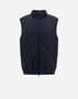 Herno PIQUE' KNIT AND NYLON SLEEVELESS JACKET Navy Blue MC000165U720569200