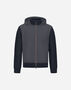 Herno RESORT IN CARDIGAN IN COB CARDED G.5 WOOL AND TRAVEL NYLON PONENTE Navy Blue MC00048UR701469200