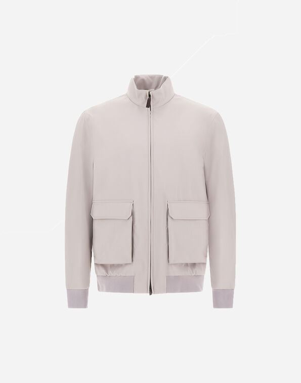 Herno BOMBER IN 3 LAYERS WOOL STORM Grey Pearl GI000587U334109403