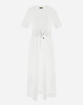Herno DRESS IN GLAM KNIT EFFECT AND TECHNO TAFFETA White AB000032D520561000