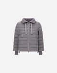 Herno RESORT CAPE IN LUCENT CASHMERE WOOL Light Grey PI00136DR33444R9406