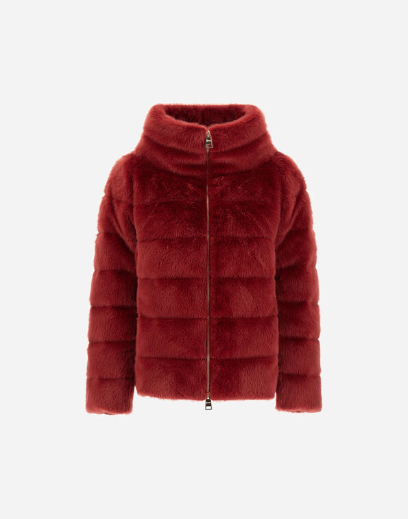 Herno CAPPA IN LADY ALTERNATIVE FUR Bordeaux PI001935D126306705