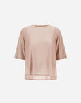 Herno T-SHIRT IN LIGHT SILK & WOOL Light Pink JG000259D520994002