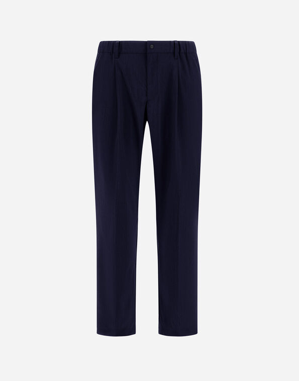 Herno TROUSERS IN TECH-MERINO Navy Blue PT000183U334849200