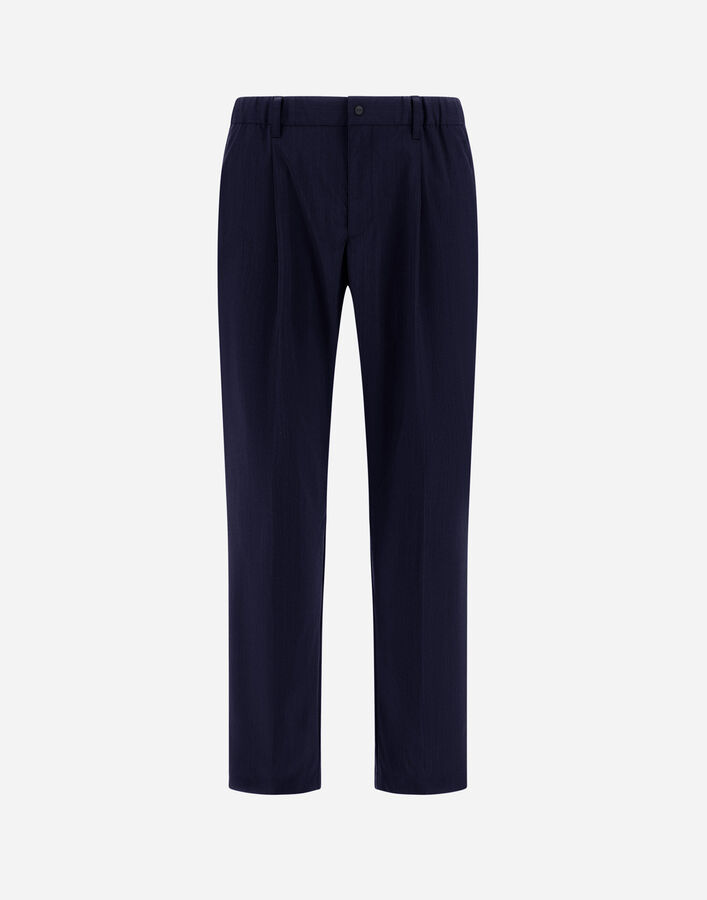 Herno TROUSERS IN TECH-MERINO Navy Blue PT000183U334849200