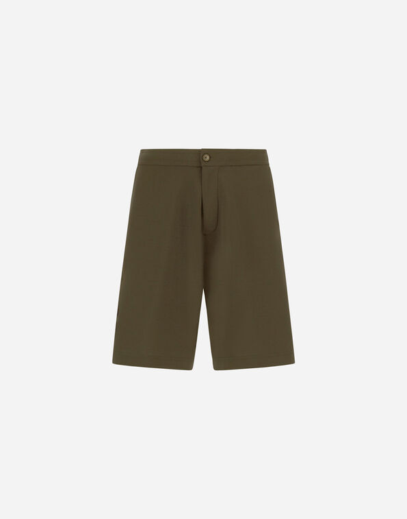Herno SHORTS IN JERSEY KNIT EFFECT Military Green PT000174U520597745