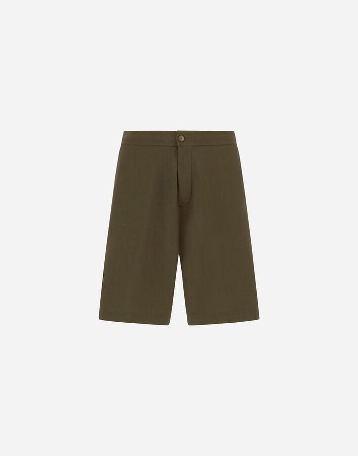 Herno SHORTS IN JERSEY KNIT EFFECT Military Green PT000174U520597745