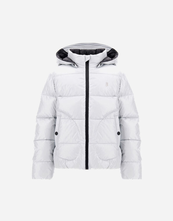 Herno JACKET IN GLOSS Light Blue/Grey PI000037X12220Z9095