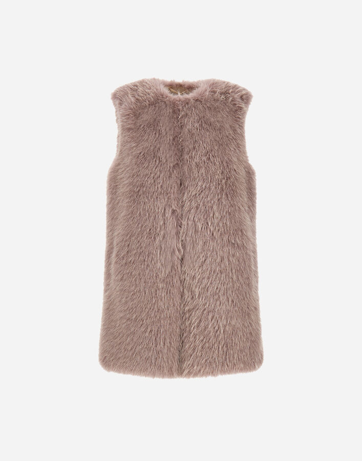 Herno RESORT VEST IN FULLNESS FAUX FUR Light Lilla GC00065DR126274400