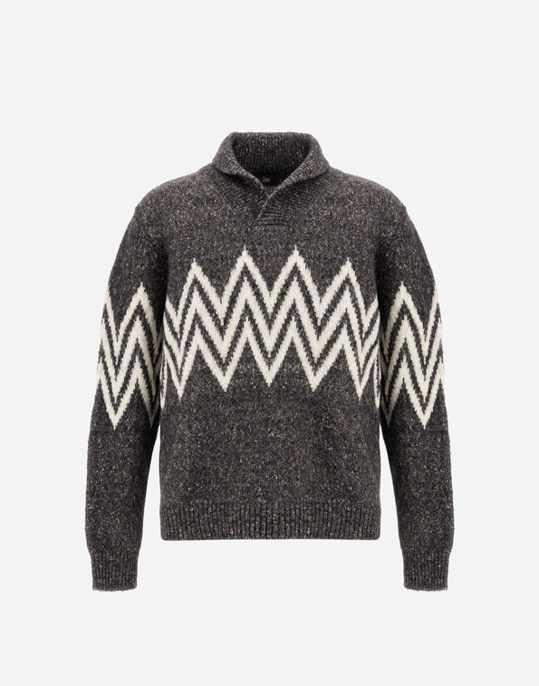 Herno SWEATER IN MELANGE WOOL BLEND Iron MG000188U702959487