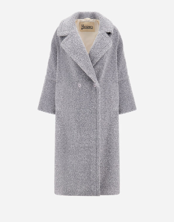 Herno MELANGE TEDDY COAT Grey CA000583D127359420