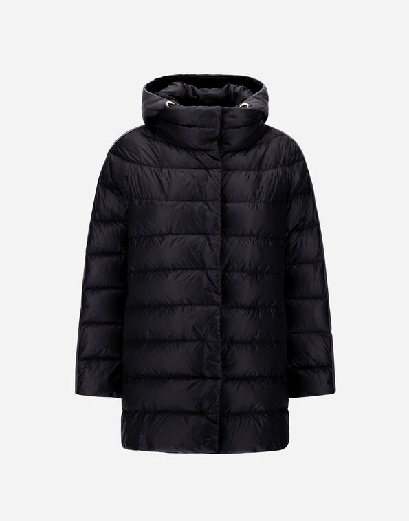 Herno A-SHAPE JACKET IN NYLON ULTRALIGHT, CASHMERE AND SILK Black PI0024DNW12017Z9300